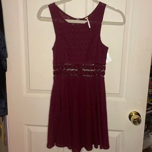 Maroon lace dress